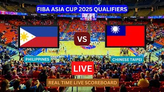 Philippines Vs Chinese Taipei LIVE Score UPDATE Gilas Pilipinas Basketball Asia Cup 2025 Qualifiers [upl. by Meyers341]