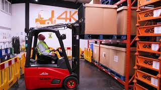 Counterbalance Forklift Training Video  How to Stack at High Level  4KS Forklift Training [upl. by Taffy]