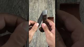 Damascus back lock folding pocket knife [upl. by Fayola555]