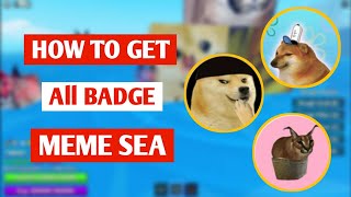 How To Get All Badges In Meme Sea  Roblox Meme Sea Badge Guide [upl. by Yonit]