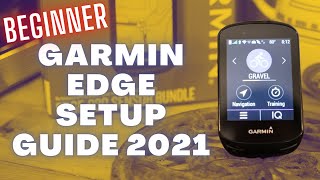 Garmin Edge to Garmin Connect Beginner Setup Guide  Includes adding custom routes 2021 [upl. by Kruter]