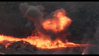 Propane gas tank thrown into lava lake at Erta Ale [upl. by Notyap]