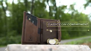 DONBOLSO Rom I Mens Slim Leather Wallet [upl. by Arakat1]