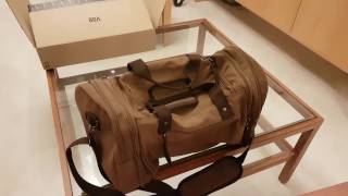 New amp Next Large Capacity Weekend Bag Oversized Canvas Travel Duffel Bag Tote Luggage Case Coffee [upl. by Appilihp116]