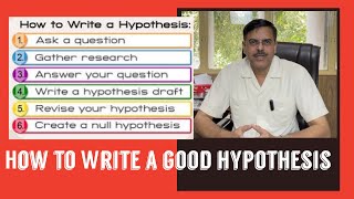 How to write a hypothesis  Research Methodology [upl. by Chambers]