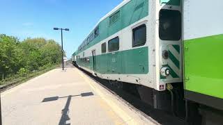 Mid Original Bombardier Bilevel Go Transit Cab Car 226 Departs Burlington [upl. by Tannen]