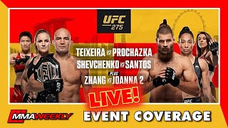 UFC 275 Teixeira vs Procházka  LIVE COVERAGE [upl. by Imyaj8]