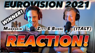 EUROVISION 2021 WINNER Måneskin  Zitti E Buoni ITALY FIRST REACTION [upl. by Garry]