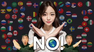 ASMR “NO” in 40 Different Languages🙅‍♂️🙅‍♀️1 Minute [upl. by Zurc]