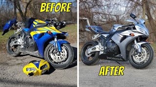 2006 Honda CBR 1000RR WRECKED Bike Restoration StartFinish [upl. by Davida]