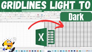 How to make Gridlines Darker in Excel 🔥 How to Bold Grid Line in Excel [upl. by Hebert]