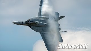 FA18F Super Hornet Demo  Battle Creek Airshow 2018 [upl. by Dorella]