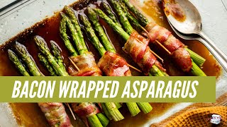 Bacon Wrapped Asparagus  Easy Side Dish Idea  Just A Pinch Recipes [upl. by Kcin737]