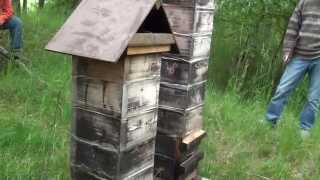 ŠPV Vilémov 2014 člověk plný včel  japonský úl  japanese beehive  3 [upl. by Einaled]