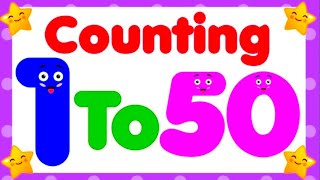 Counting 1 to 50  Numbers 1 to 50  English Numbers One To Fifty। Counting 1 to 50 For Beginners🥳🥳 [upl. by Issirk]