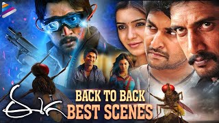 Eega Telugu Movie  SS Rajamouli  Nani  Samantha  Sudeep  B2B Best Scenes  Mango Telugu Cinema [upl. by Aynotak]