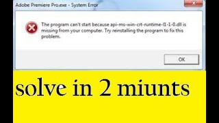 adbexe system error apimswincrtlocalel110dll is missing adbexe system error apimswin [upl. by Esnahc767]