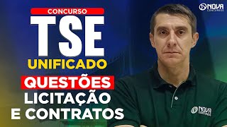 Concurso TSE UNIFICADO 2024 Direito Administrativo questões licitação e contratos [upl. by Nitreb]