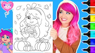 Coloring Kimmi The Clown Pumpkin Pie Thanksgiving Page  Kimmi The Clown Calendar Coloring Book [upl. by Brittan40]