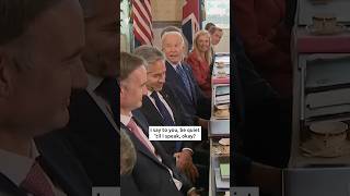 Joe Biden tells reporter to ‘be quiet’ during meeting with Keir Starmer [upl. by Ahders71]