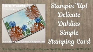 Stampin Up Delicate Dahlias Simple Stamping Card stampinup stamping cardmaking [upl. by Artap]