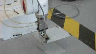 R12 robot arm using search to find the dimensions of a steel plate [upl. by Machos]