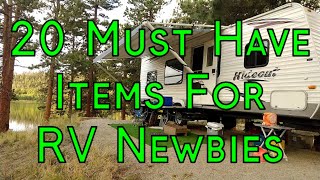 New To Camping amp RVing 20 Must Have Items For RV NewbiesNew RV Owners [upl. by Eiramaliehs]