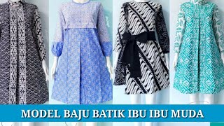 MODEL BAJU BATIK IBU IBU MUDA 2021 [upl. by Seuqram]