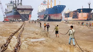 The Scary Process of Scrapping Massive Rusted Ships by Hands [upl. by Aesoh]