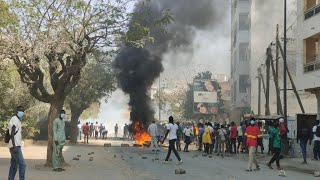 Sénégal  échauffourées et slogans anti Macky Sall à Dakar • FRANCE 24 [upl. by Revlys]