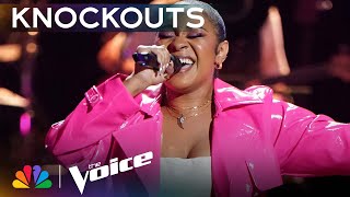 AZÁN Shows Off Impressive Range on Anita Bakers quotCaught Up in the Rapturequot  The Voice Knockouts [upl. by Awahsoj809]