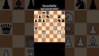 Can you find the BEST MOVE for White chess chesspuzzle learnchess [upl. by Balough]