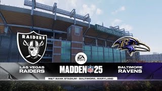 Las Vegas Raiders vs Baltimore Ravens  WK2 2024  Madden NFL 25  BigCats Corner [upl. by Portwine]