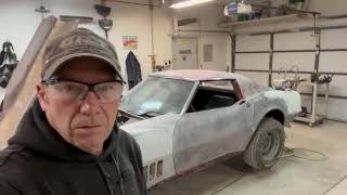 Fiberglass Repair 1968 Corvette EP16 Mixing Fiberglass ResinMesh and repairing a broken area [upl. by Rofotsirk]