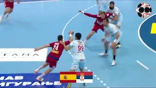 Serbia Vs Spain Highlights Handball world championship Qualification 2025 handball Handball World [upl. by Haggar]