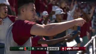 Razorbacks beat Miami 230 😲🤯 EASPORTSCollegeFootball25 gameplay [upl. by Loftus]