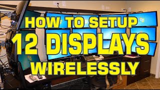 HOW TO SETUP 12 MONITORS WIRELESSLY SPACEDESK [upl. by Odnaloy]