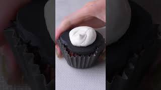 Carved Skull Cupcakes for a spooktacular Halloween shorts [upl. by Alleuqahs157]