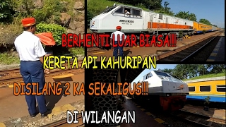 Berhenti Luar Biasa Kereta Api Kahuripan DISILANG 2 KA Sekaligus [upl. by Attwood]