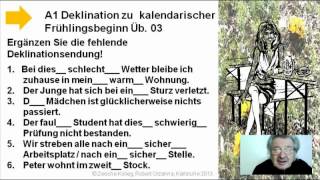 A1 Grammatikübung Üb03 Deklination [upl. by Licha]