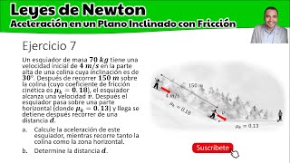 🟢👨🏼‍🎓💪🏼 Problema de ACELERACIÓN en un PLANO INCLINADO  Dinámica  Ley de Newton  Ejercicio 7 🟢🎓💯 [upl. by Spiro260]