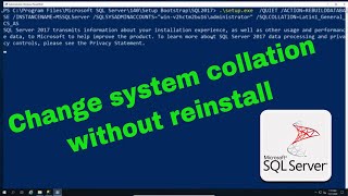 Changing SQL Server System Collation without reinstalling [upl. by Oiramed]