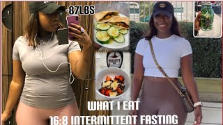 WHAT I EAT IN A DAY INTERMITTENT FASTING 168 RESULTS  Down 85 LBS [upl. by Arreip]