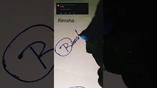 Rimsha name signature style signature art ytshorts [upl. by Juliette]