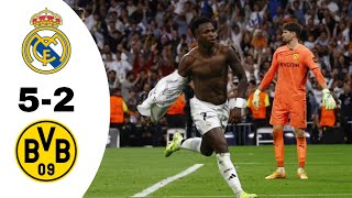 Real Madrid VS Dortmund 52 Highlights  Champions League 20242025 [upl. by Enicnarf]