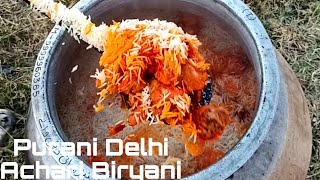 Purani Delhi Jama Masjid Degi Chicken Achari Biryani  Muslim Style Shadiyon Wali cookingwithfazal [upl. by Letnahs]