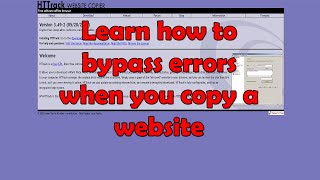 How to bypass errors when you copy a website with httrack [upl. by Burg]