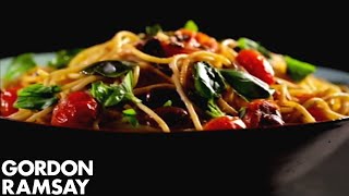 Pasta with Tomato Anchovy and Chilli  Gordon Ramsay [upl. by Annaeg]