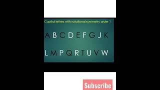 order of rotational symmetry in alphabet letters [upl. by Ahsenod]