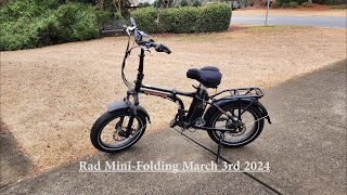 Rad Mini Folding Electric Bike Ride March 3rd 2024 Rad Electric Bike [upl. by Inanaup]